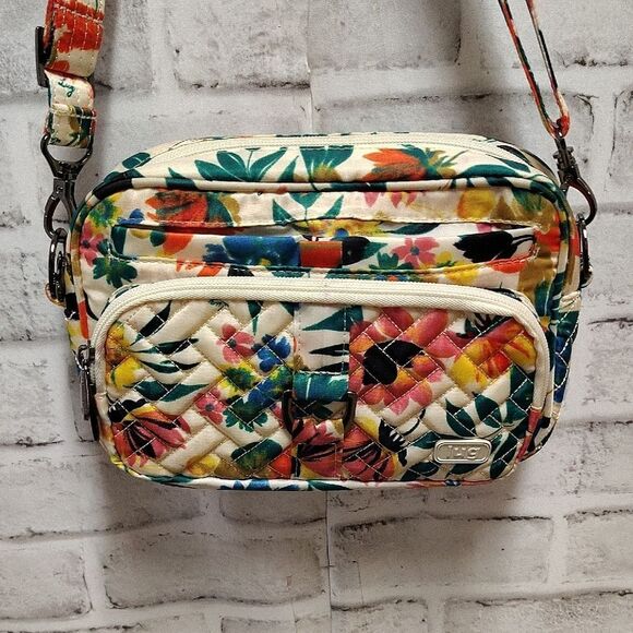Lug Red and Pink Crossbody Bag with Vibrant Design - Picture 1 of 7